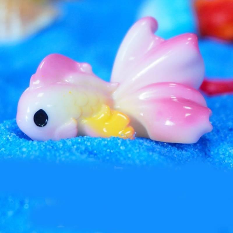 Color Toy Fish Aquarium Micro Landscape Decorative Ornament Red Purple Pink