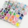Nail Art Glitter Sequins Set: 12 Colors - Plum Blossom, Star, Hexagonal, Heart