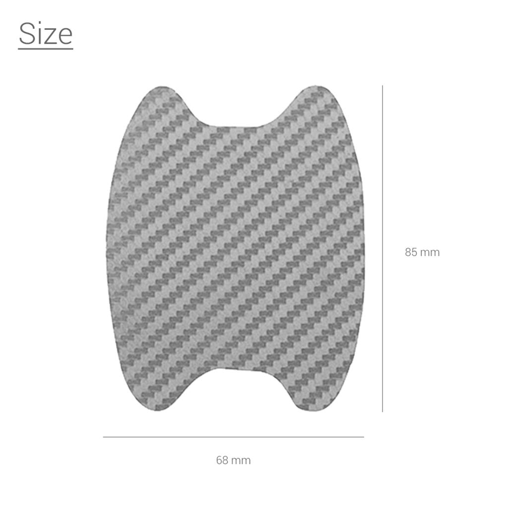 4Pcs Carbon Fiber Waterproof Auto Door Handle Film Durable Scratch Proof Professional Lightweight Anti-Scratch Stickers