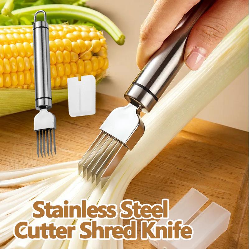 1Pcs Stainless Steel Scallion Cutter Shred Knife Creative Vegetable Fruit Shredders Slicer Speedy Onion Graters Kitchen Gadgets