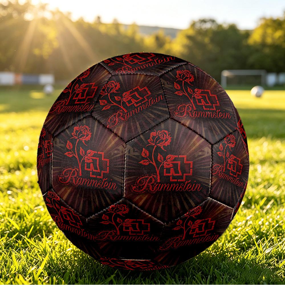 Rammstein Print Standard Size 5 Soccer Ball Durable Shock?Absorbing Ball For Training Match Outdoor Play
