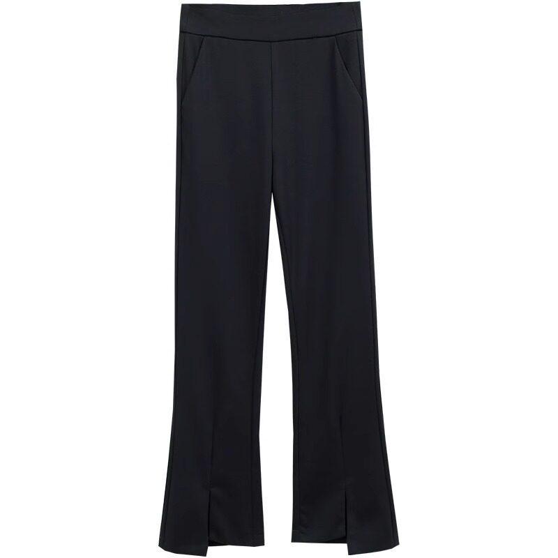 Women's High Waist Slimming Split Flare Pants - Spring/Summer 2026 Casual Cropped Style