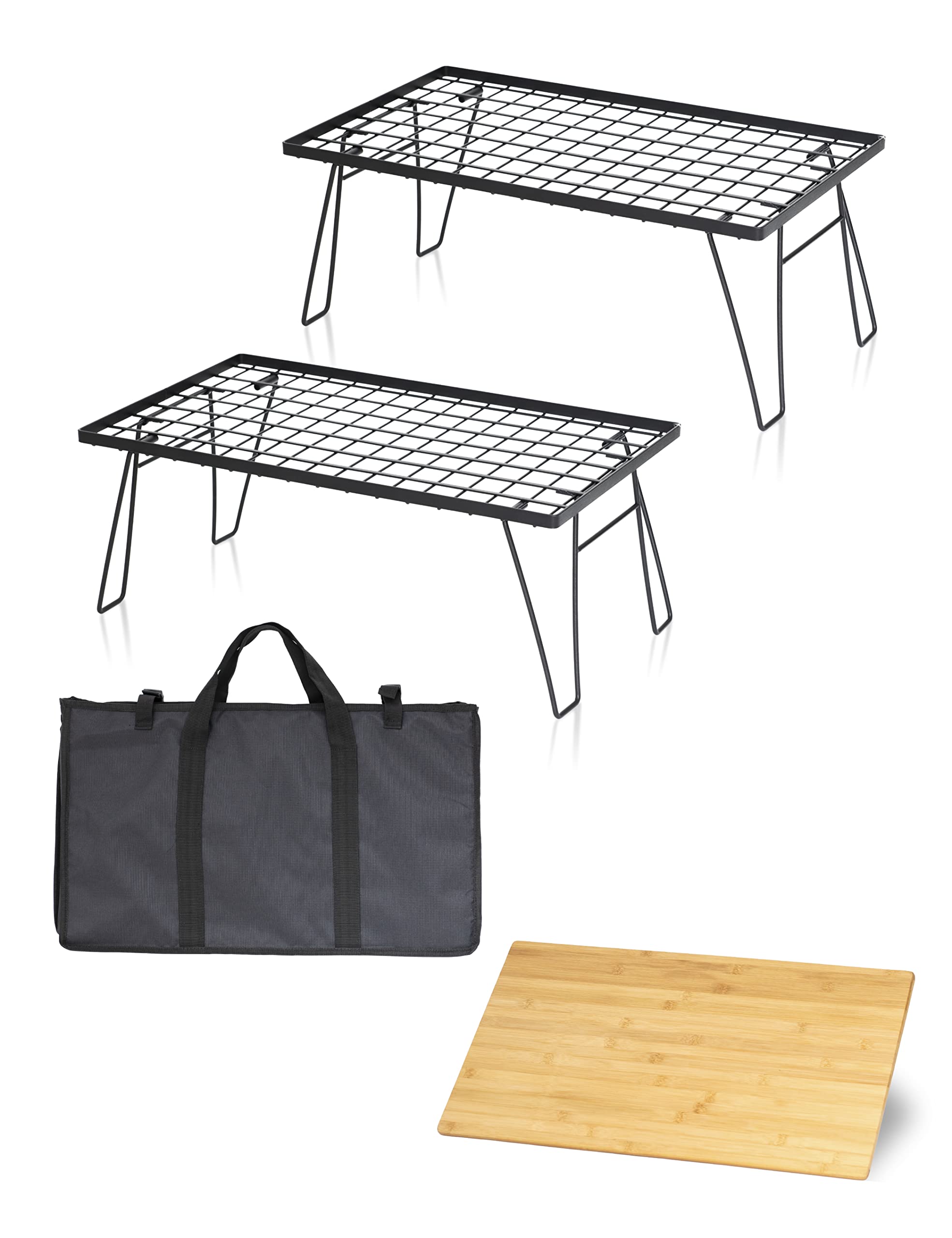 

Afora Полевая стойка для кемпинга, подставка для холодильника, уличный костер, низкий столик, руководство по эксплуатации на японском языке, в комплекте сумка для хранения верхней пластины (2 + +