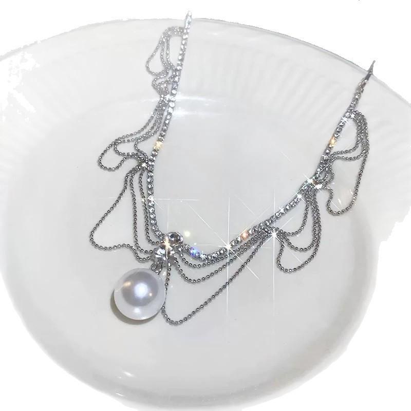 Dinner Princess Pearl Necklace: Luxurious & Exquisite Clavicle Chain for Women