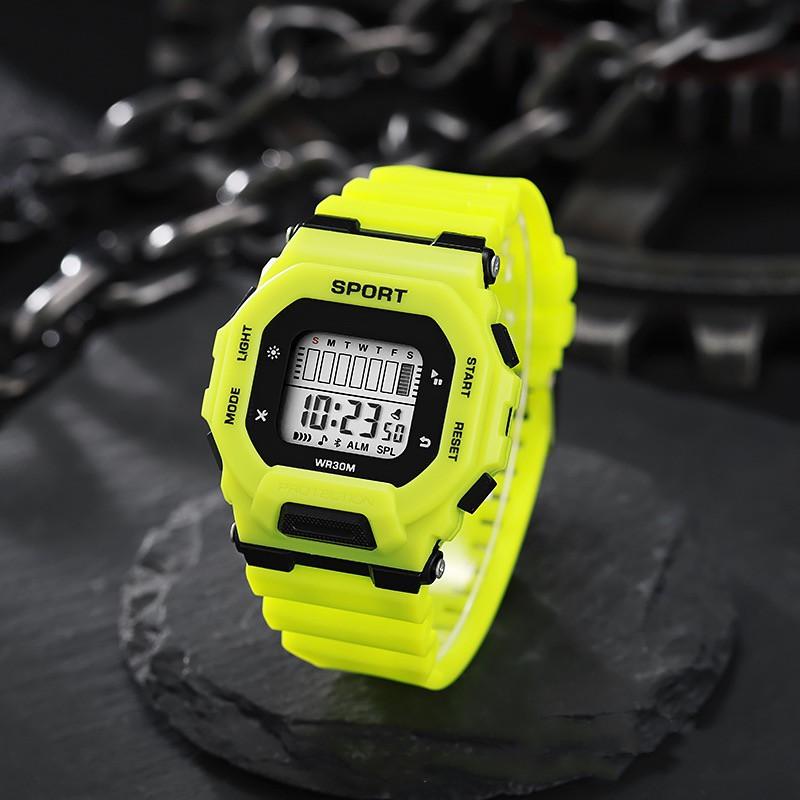 

Men s Sports Watch Waterproof LED Digital Watches Student Outdoor Adventure Trend Multifunctional Electronic Watch Gift жовтий