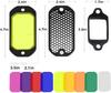 PHOLSY Honeycomb Grid Universal Flash Gel Lighting Filter Kit Color Correction for and Yongnuo Camera Flashes Canon, Nikon, Sony, Godox,
