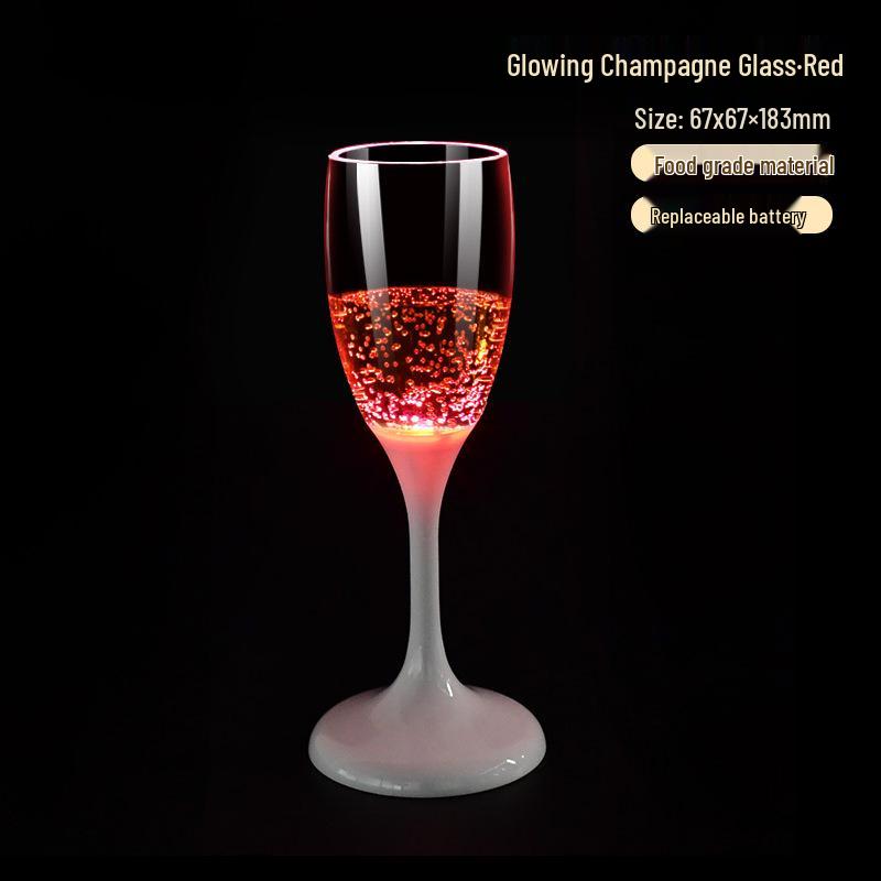 Food-Grade LED Light-Up Champagne Glass - Novel Atmosphere Wedding Banquet Wine Cup