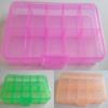 Plastic 10 Slots Adjustable Jewelry Storage Box Pill Beads Holder Case Organizer