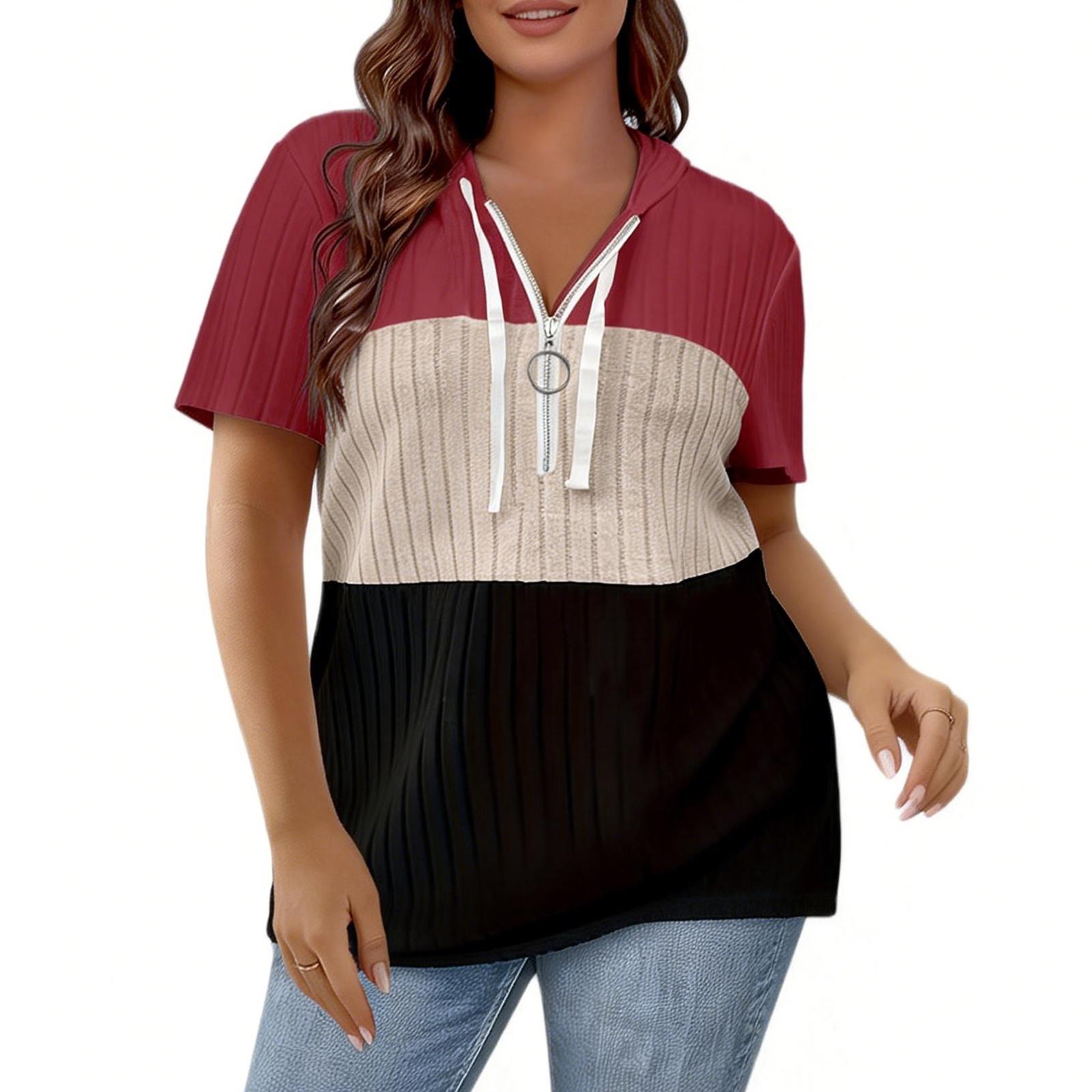 

Women s Fashionable Short Sleeve Elegant Commuting And Casual Top XXL винний