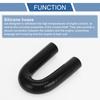 X AUTOHAUX 1 Piece Inner Diameter 22mm/087" Length 120mm/472" 180 Degree Black Car Silicone
