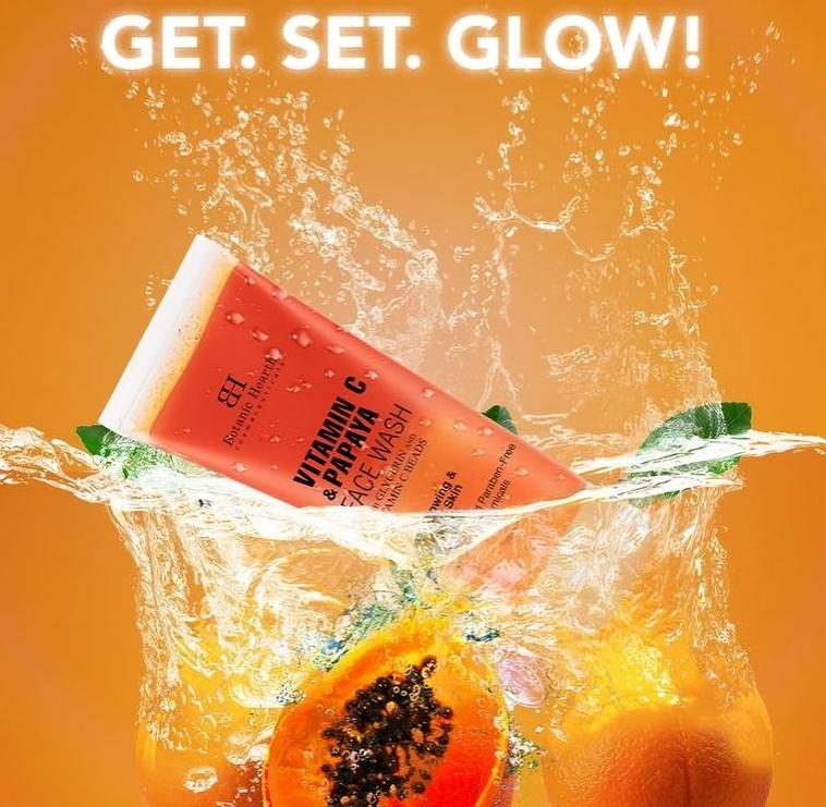 Botanic Hearth Vitamin C & Papaya Cleanser Face Wash with Vitamin C Beads For Glowing & Radiant Skin