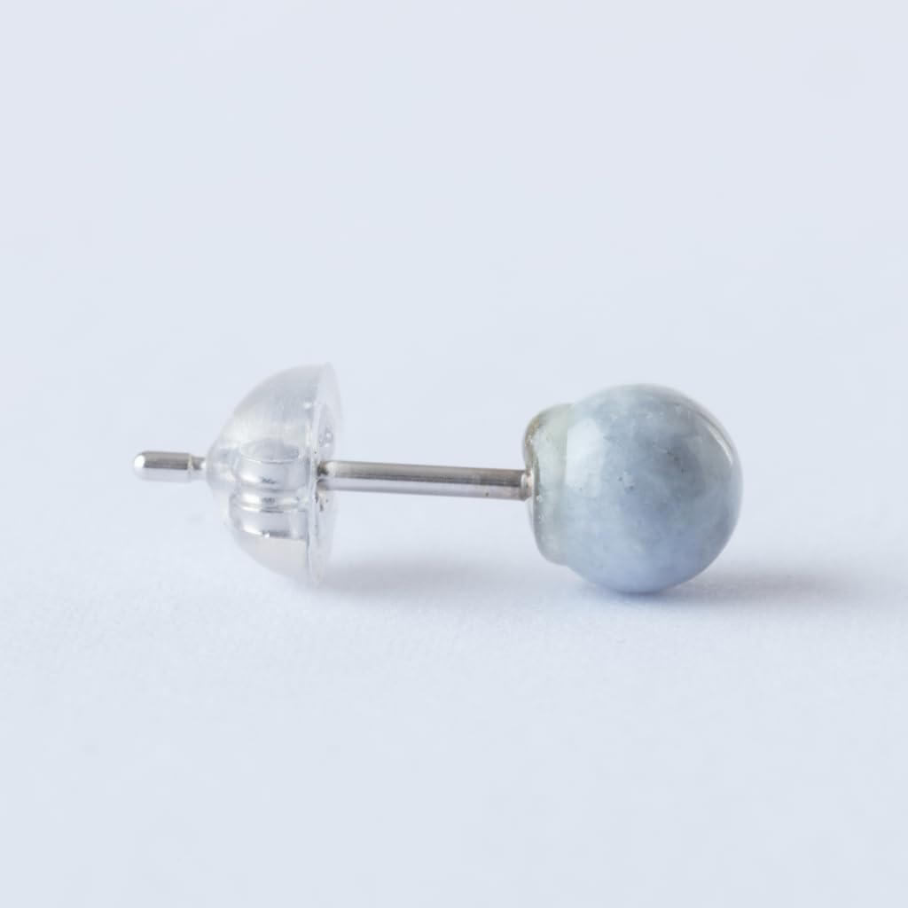 5mm Itoigawa Natural Jadeite Bead Japanese National Jomon Power Stone Jadeite Workshop Guarantee APS0156 Earrings, Stone, [Itoigawa Kotaki/Quality