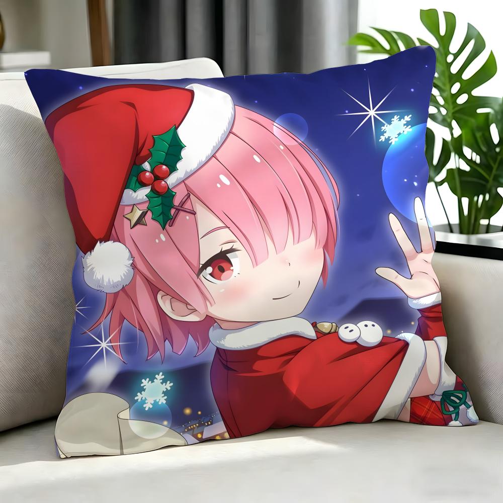 Rezero Starting Life In Another World Cushion Cover Cushion Cover Set 4Pcs 50X50 45X45 40X40 Pillowcase Decorative Sofa Home