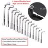 Chrome Vanadium Steel Doublehead Hex Socket Wrench with 14 Specifications