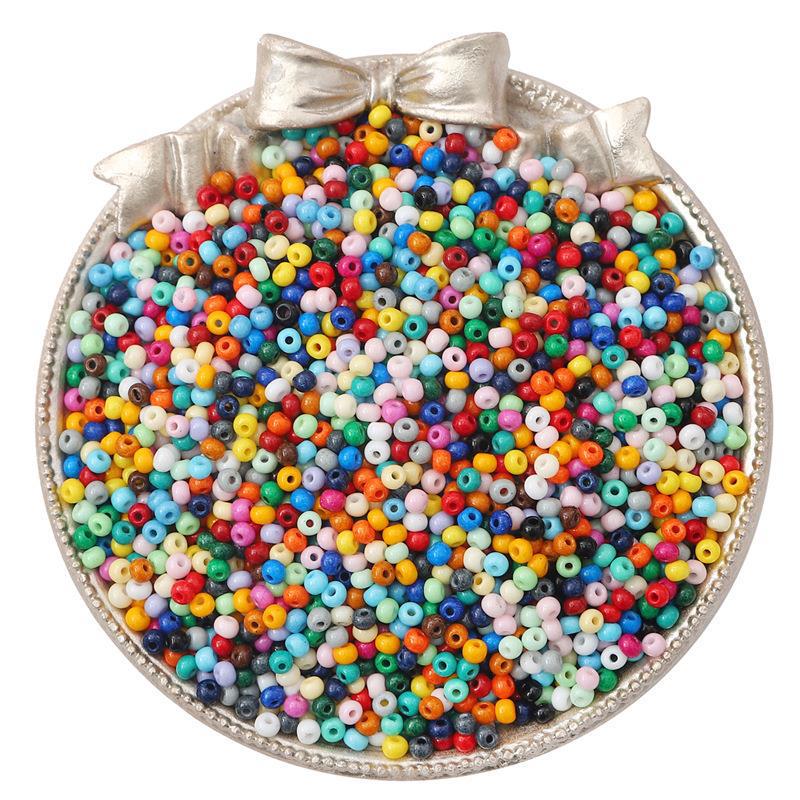 "2/3mm Solid Color Glass Rice Beads for Handmade DIY Jewelry: Bracelets & Necklaces"