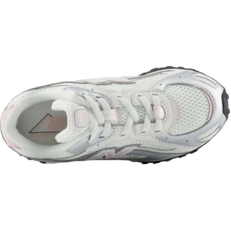 New Balance 204L Comfortable Versatile Durable Breathable Non-Slip Low-Top Casual Shoes Kids Sneakers White Silver Pink P204L351