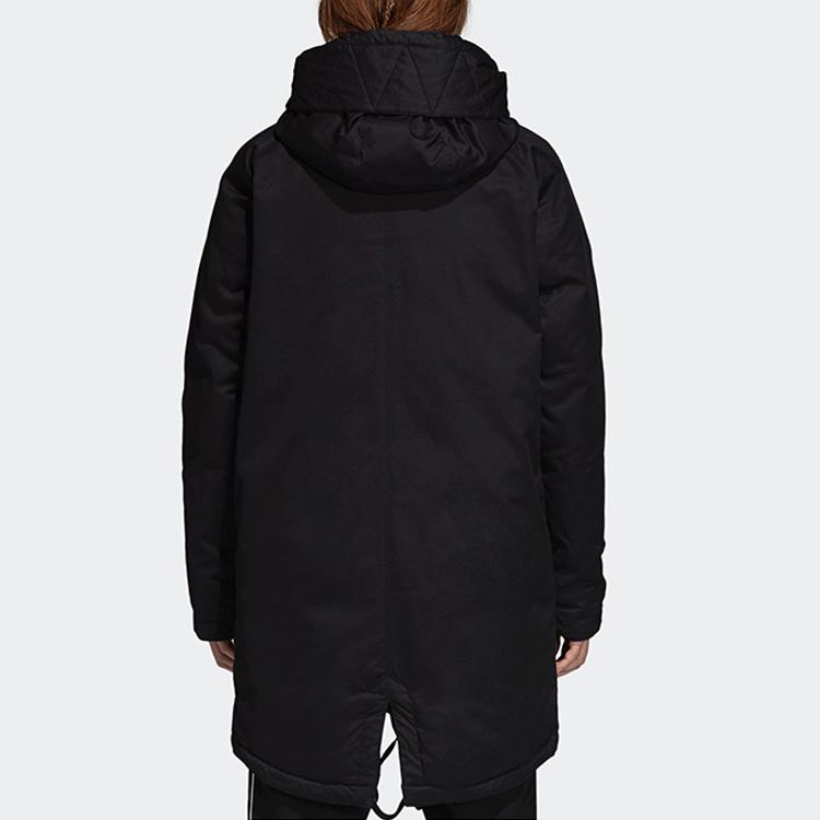 adidas Γυναικείο Χειμερινό Casual Μπουφάν με Κουκούλα, Μονόχρωμο, Πουπουλένιο, Μαύρο DH4582