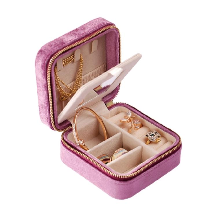 Modern and Chic Jewelry Box Functional Case Keep Your Jewelry Neatly Arranged фиолетовый