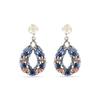 Earrings - LUXENTER - Liodas - Multicolored Crystals - 18K Gold Finish - Length 56.7 Mm