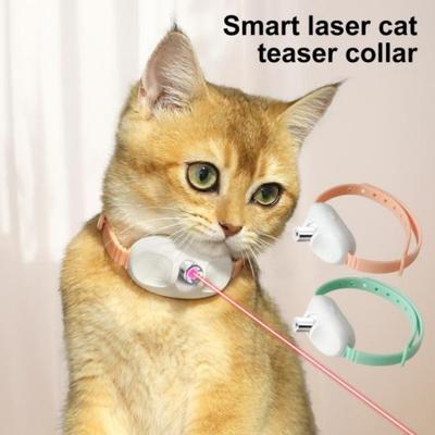 Tragbares automatisches Katzenspielzeug mit Lichtpunkt, elektrisches Kätzchenhalsbandspielzeug, wiederaufladbares interaktives Halsband für Hauskatzen