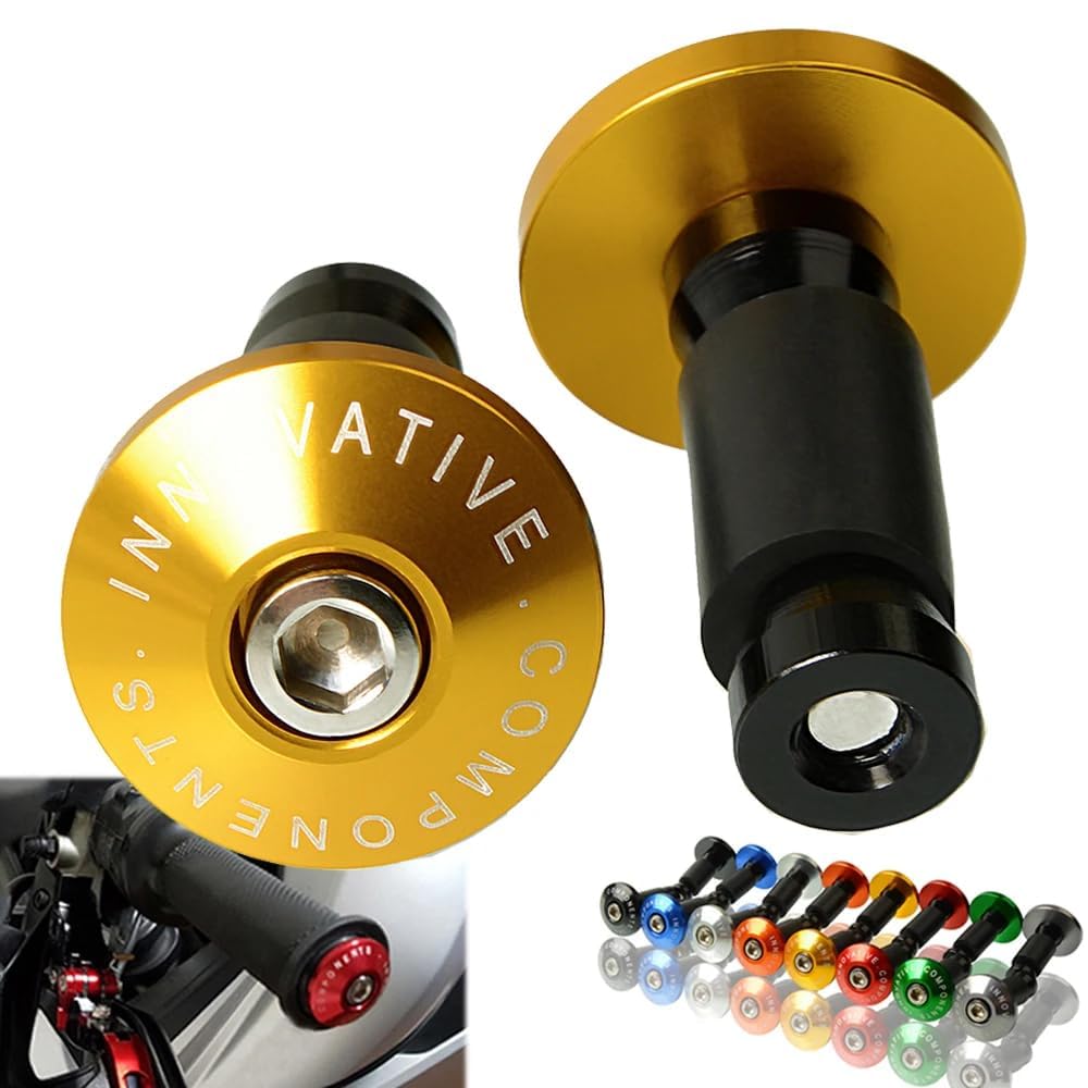 Handle Bar End Cap, Set of 2, Handlebar End Weights, Anti-collision Motorcycle, 7/8' Aluminum