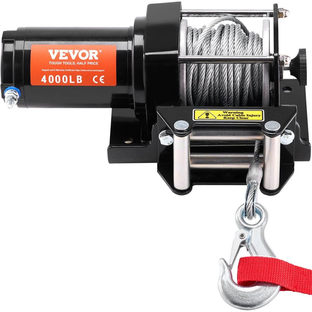 Elektrický naviják ATV UTV 4000 lb Ocelové lano IP55 Vodotěsný Dálkové ovládání