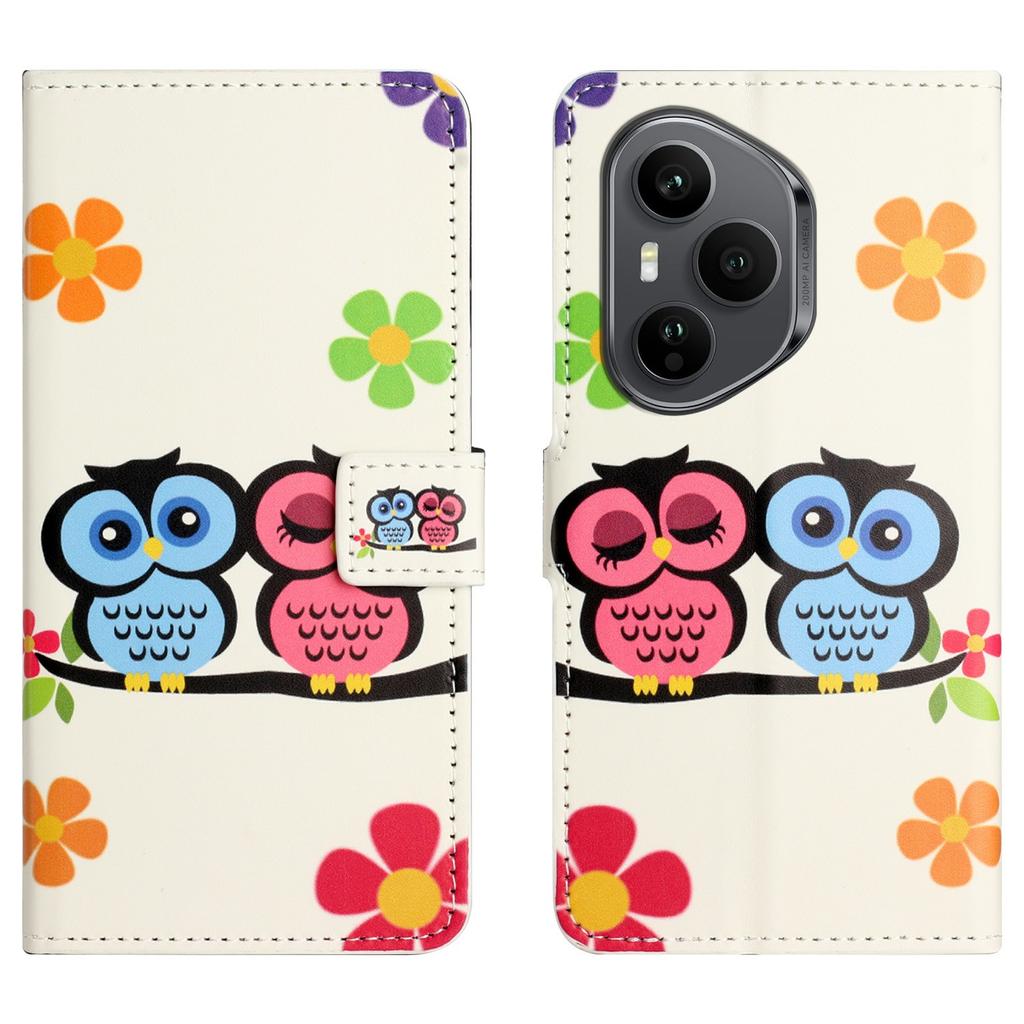 Pro Honor 400 Pro 5G (Globální) Pouzdro Vzor Potisk PU Kůže Peněženka Kryt na Telefon