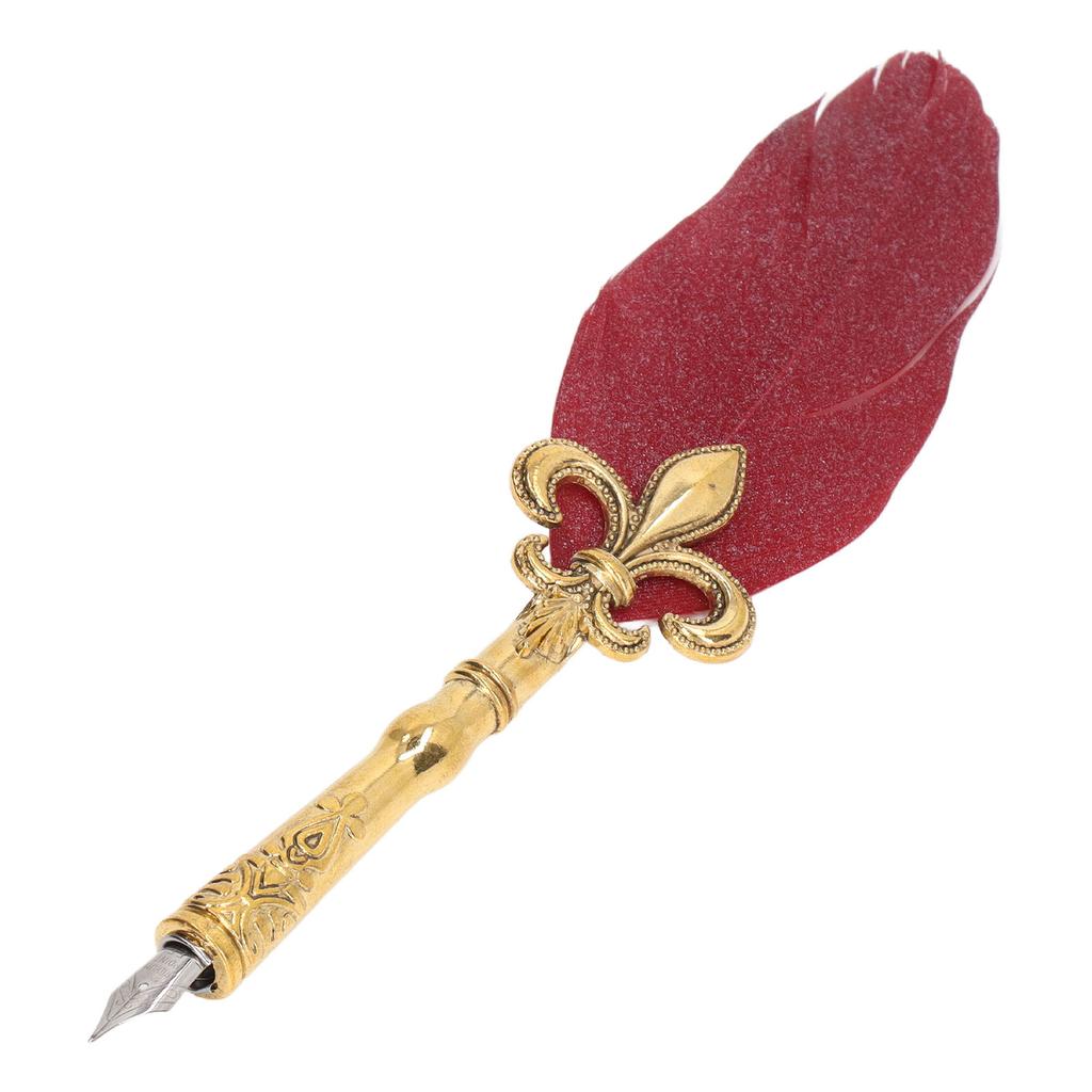 Quill Pen and Ink Set Vintage Elegant Glossy Writting Exquisite Colors   Pen and Ink Set with  ing Wax