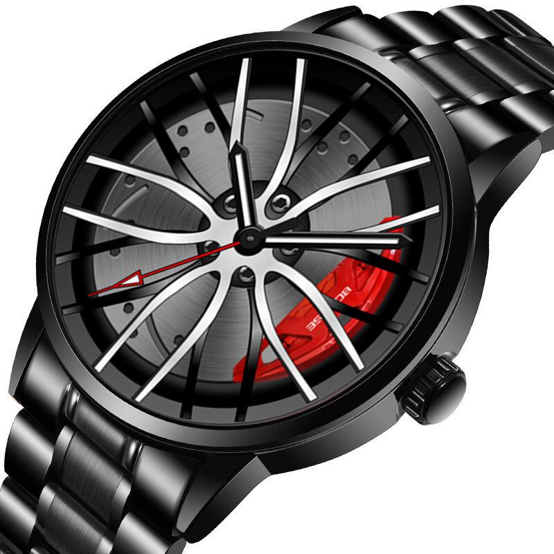 Boruse Exposes Caliper Wheel Hub Trendy Electronic Watch Waterproof Men'S Watch High-End Quartz Watch