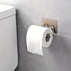 1pcs Tissue Dispenser Multifunction Toilet Kitchen Roll Paper Holder, Stainless Steel Repeatedly Washable Stick Hooks Rack Bathroom Storage