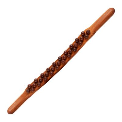 Double  Wave Carbonized 31 Bead Tendon Stick Massage Whole Body Universal Scraping Stick