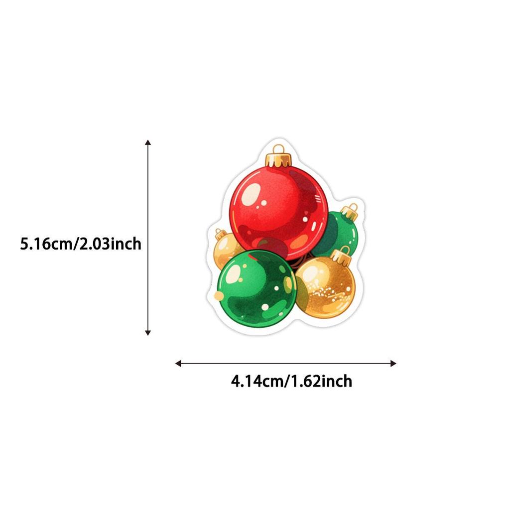 50 Cute Christmas Waterproof Stickers: Festive Decorations for Phone Cases, Water Cups, and Desktops