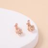 Ohrclips ohne Piercing im europäischen und amerikanischen Stil, Roségold mit Strass