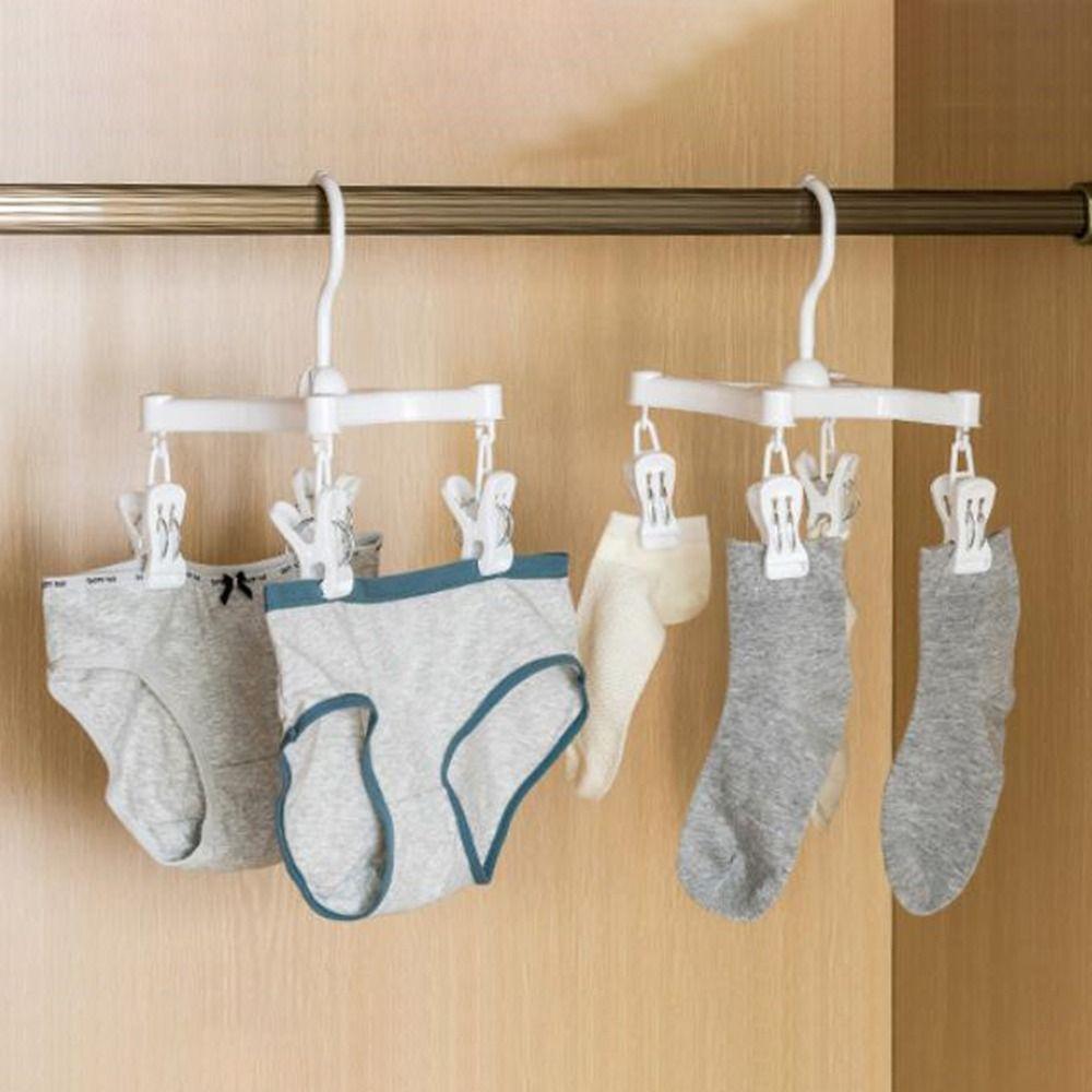 360° Rotatable Underwear Drying Rack Efficient Pants Hanger H Shaped Trouser Hanger  Skirts