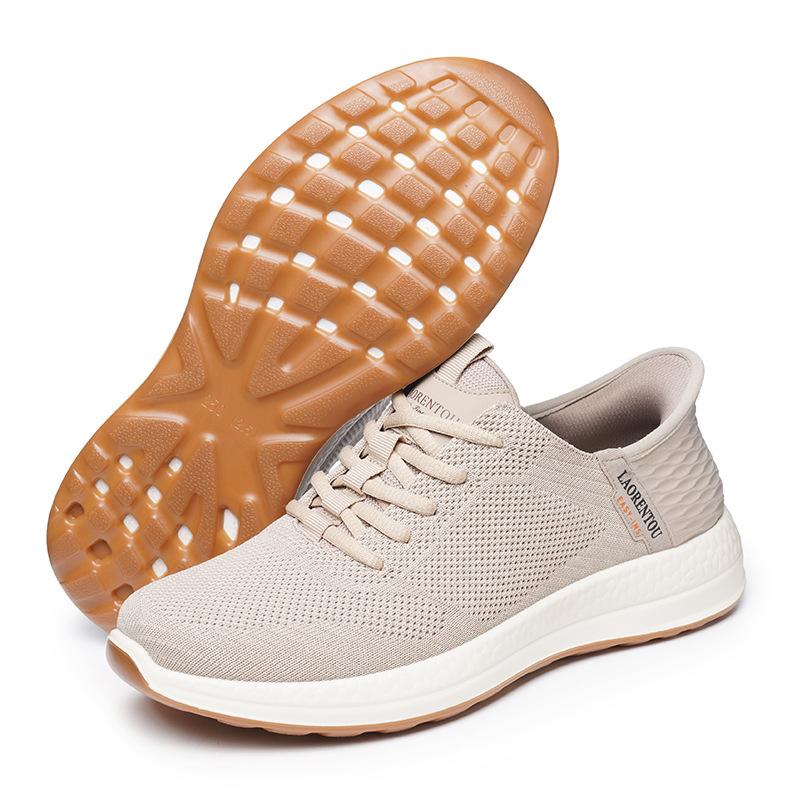 Old Man Head Casual Shoes Men's Spring Lightweight Fly-woven Running Breathable Mesh Men's Sports Shoes XY806