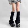 Autumn Winter Gray Series Gray Plush Warm Versatile JK Spice Girl Mid-calf Leg Warmers Y2K Wide-leg Cuffed Slouchy Leg Warmers