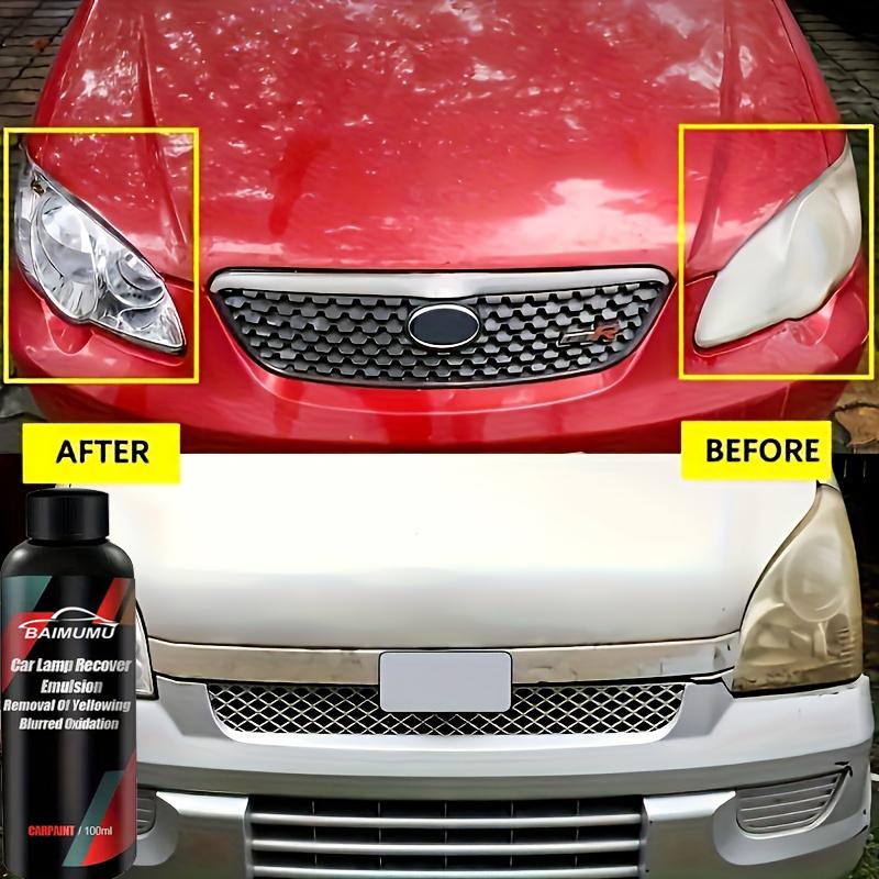 3.38 Oz Car Headlight Repair Kit - Clear Coat To Repair Oxidation, Yellowing and Scratches