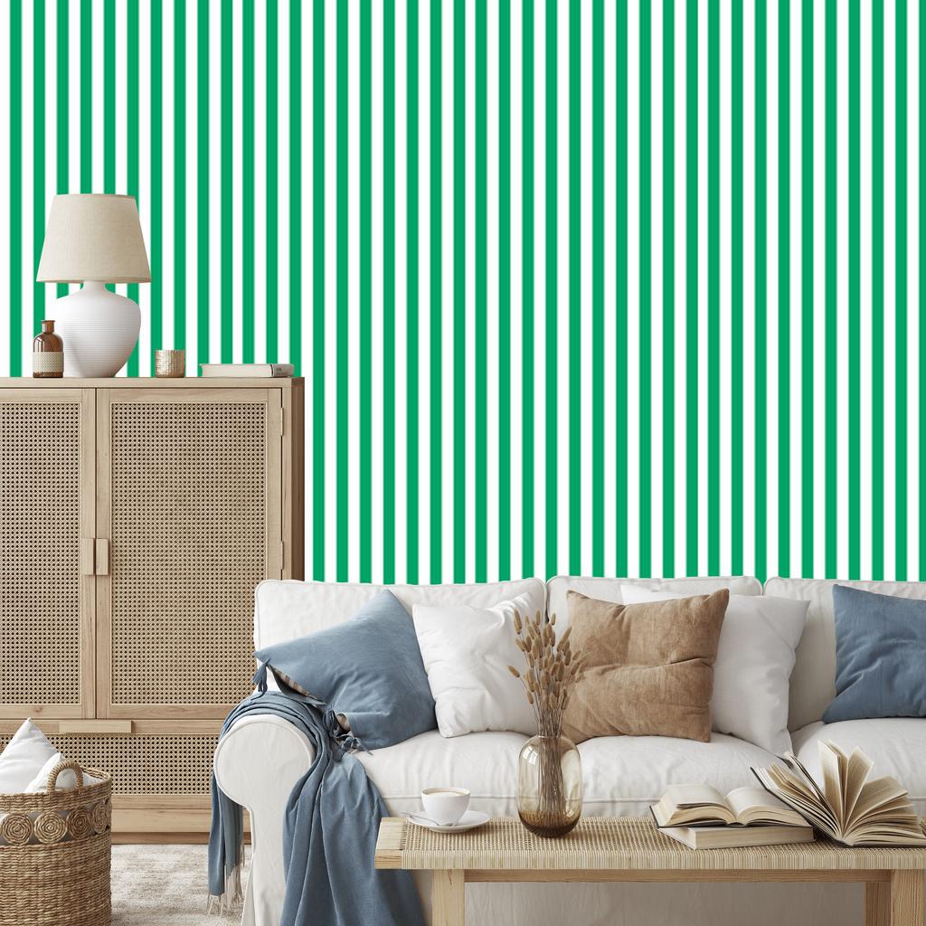 Wallpaper Stripes of sea and white for living room and bedroom 50x1000