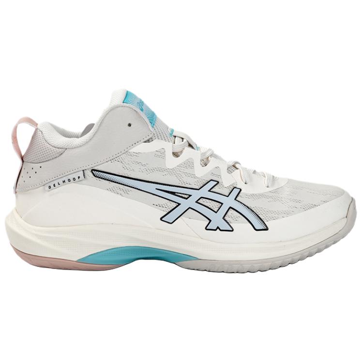 Asics Gelhoop V17 Rendimiento Exterior Amortiguador Duradero Caña Baja Zapatillas de Baloncesto para Hombre Azul Claro 1063A101-102