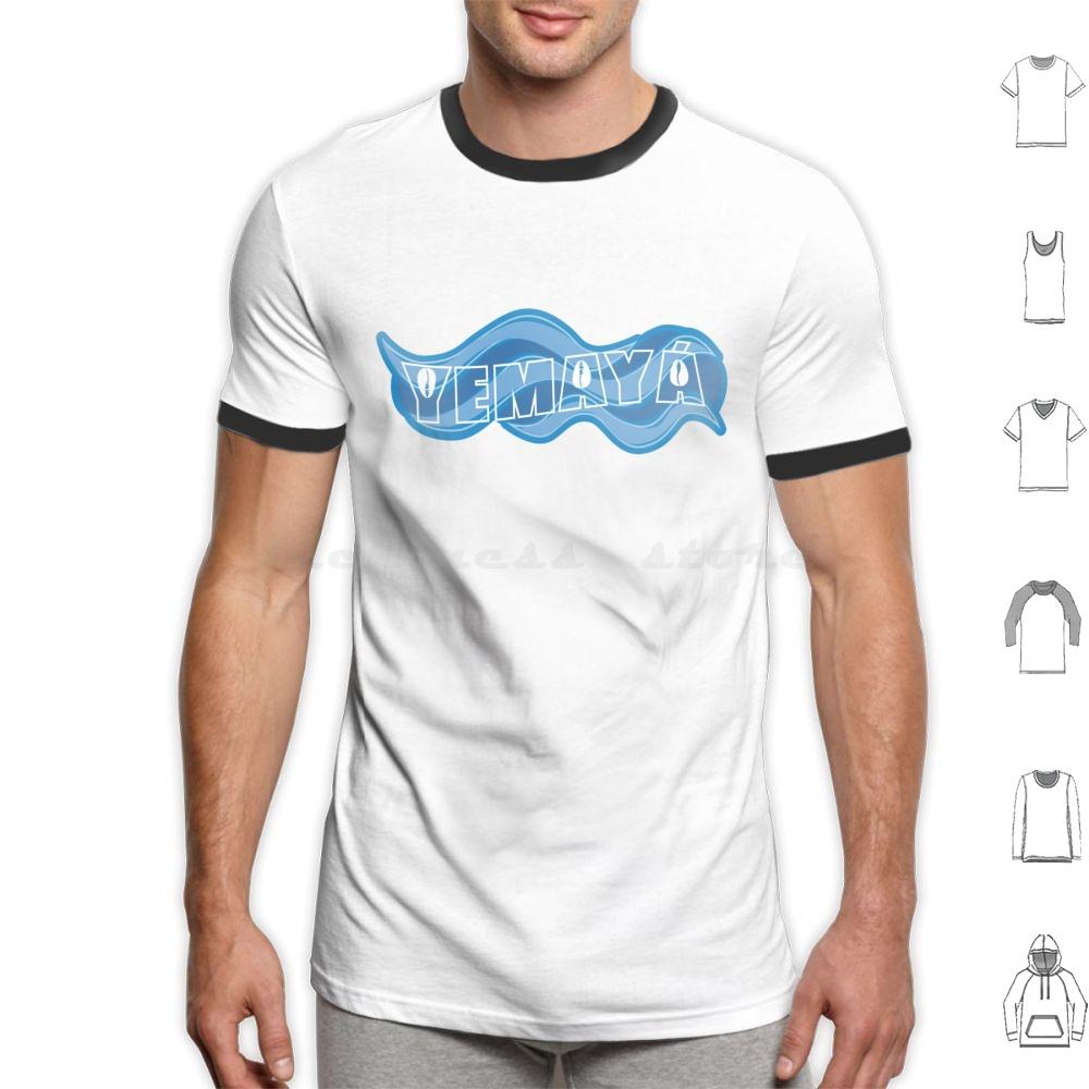 Yemaya Name And Waves 02 T Shirt Big Size 100% Cotton Yemaya Waves Yemanya Yemoya Iemanja Ocean Orisha Santeria Santeriacubana