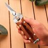 19 Cm Straight-Blade Solid Wood Garden Pruning Shears – Manganese Steel Fruit-Picking & Grafting Scissors with Non-Slip Handle