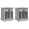 VidaXL Tables de chevet 2 pcs sonoma gris 43x36x50 cm 816357