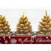 3Pcs Lovely Christmas Candle Set Decorative Tealight Ornament Portable for Home Decor Kids