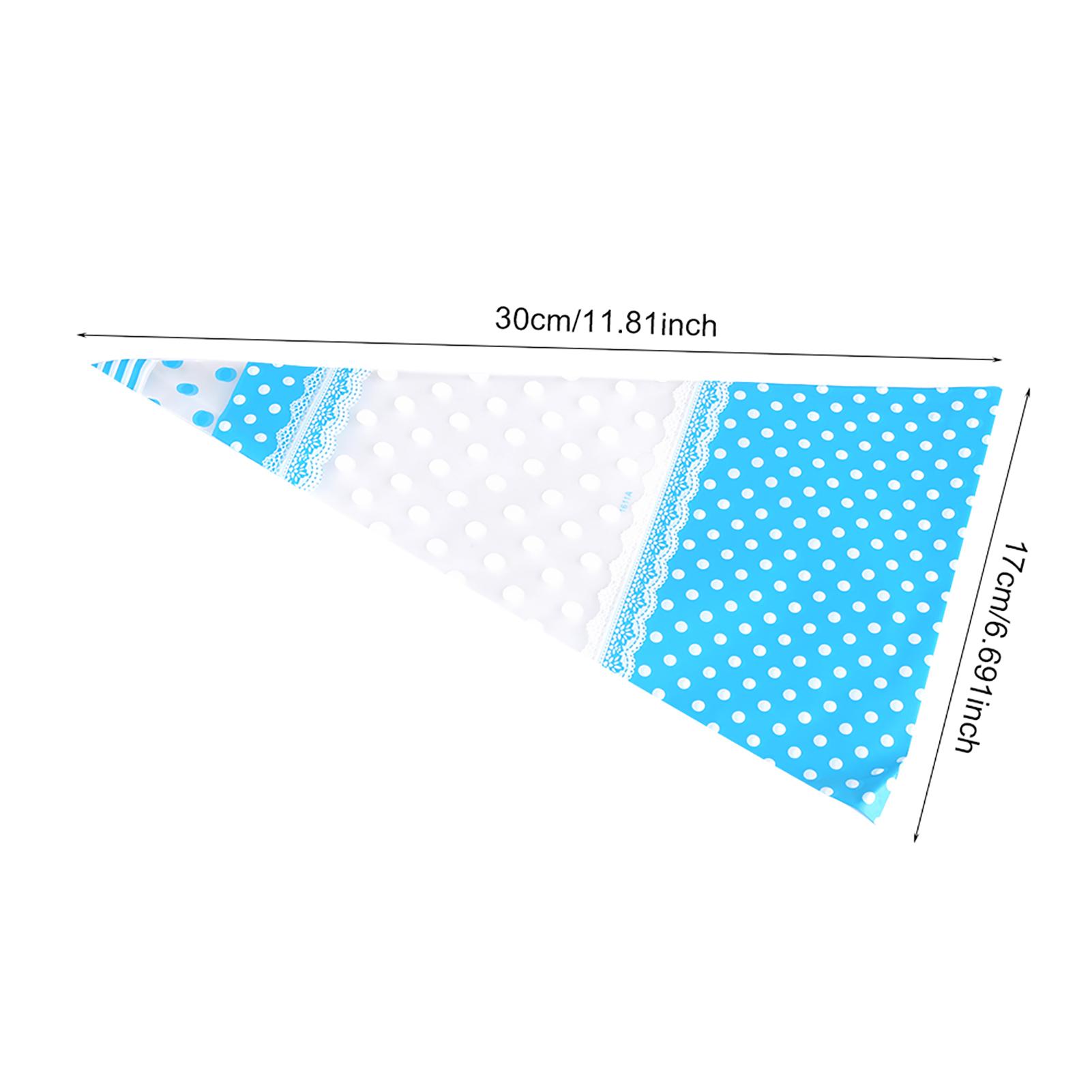 

50 штук прозрачных конусообразных пакетов для угощений и попкорна из целлофана, пакетов для конфет с закруткой Type 1