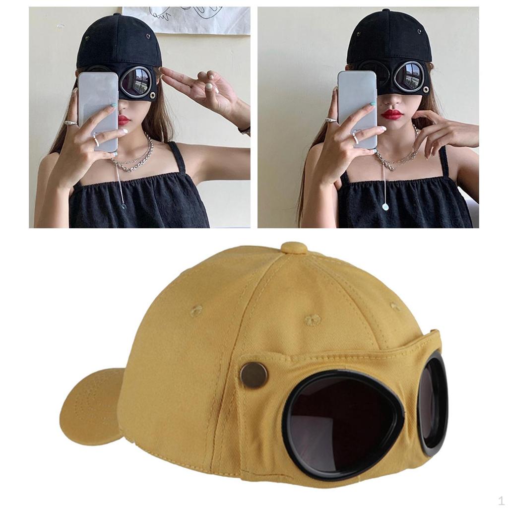 Creative Baseball Hat, Glasses Sunshade Hat Cotton Accessories, Photo Props, for Kids Adults Party