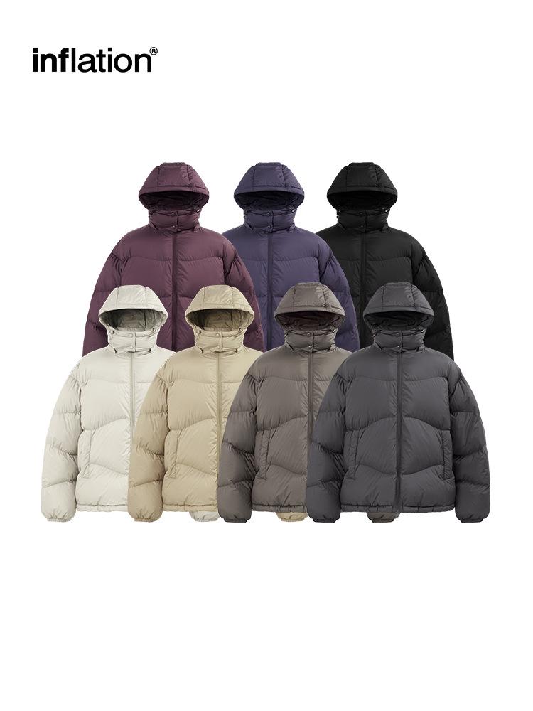 Jiezhan Men's Lightweight Hooded Down Puffer Jacket | 90% Down, Solid Color, Trendy Autumn/Winter Collection