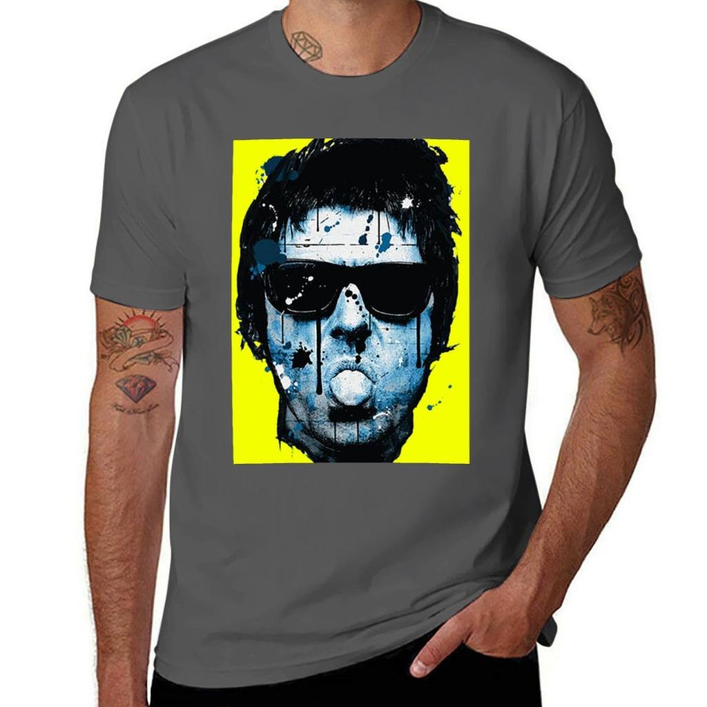 Liam Gallagher Classic Art Tshirt Work Daily Short Sleeve Top