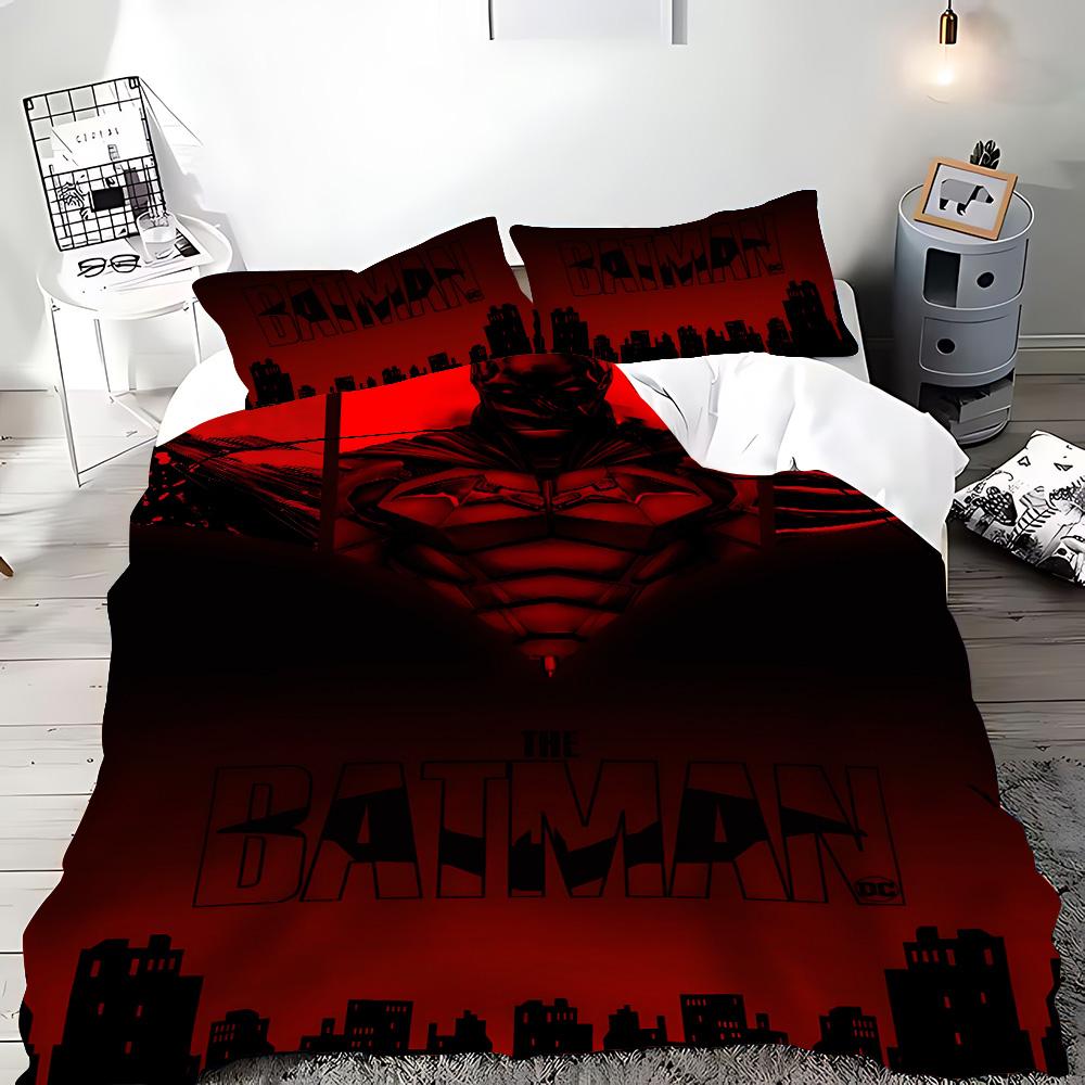 Dekbedovertrek Cartoon B-Batmans Kussensloop Beddengoed Set Volwassen Jongen Meisje Slaapkamer Decoratie Kinder Cadeau Enkel Dubbel Groot Formaat