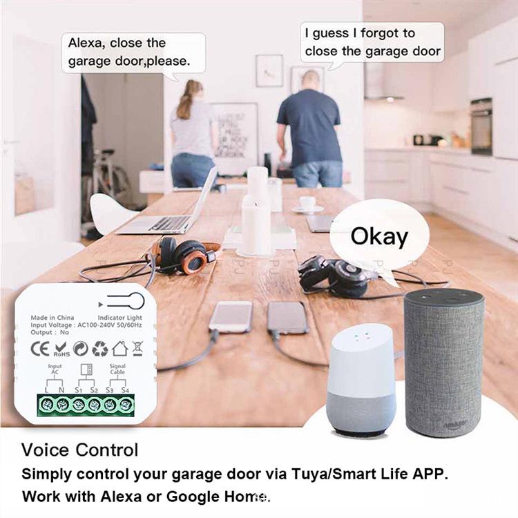 Tuya Zigbee Smart Garage Door Controller with App & Voice Control