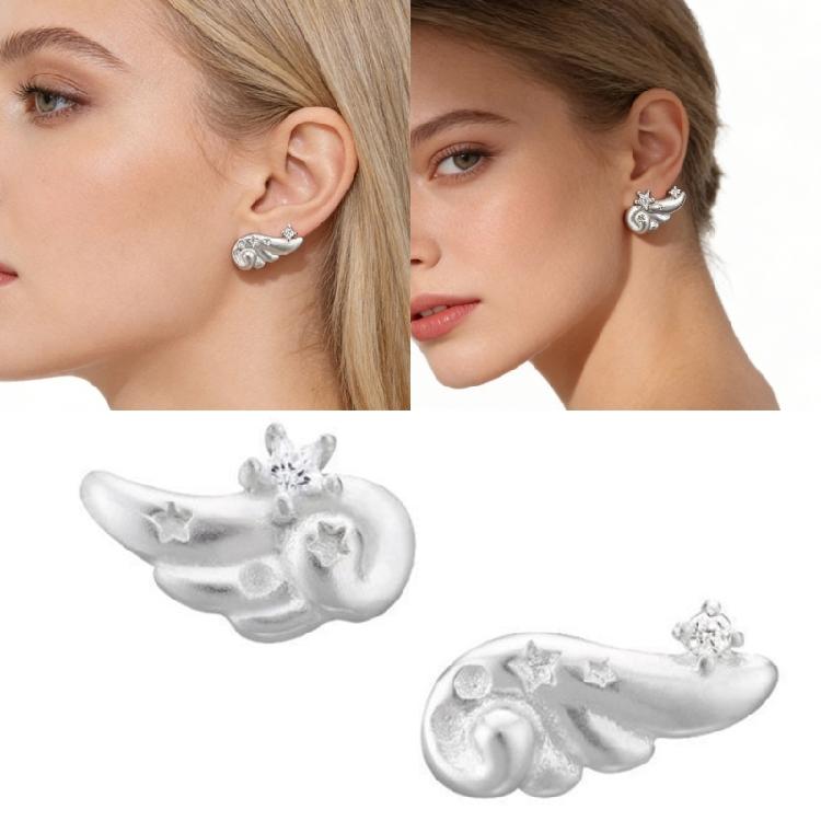 Delicate Angel Wing Earrings Copper Fashion Accessories Party Wedding Ear Studs Suitable for Casual or Formal Occasions
